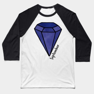 September Blue Sapphire Birthstone Baseball T-Shirt